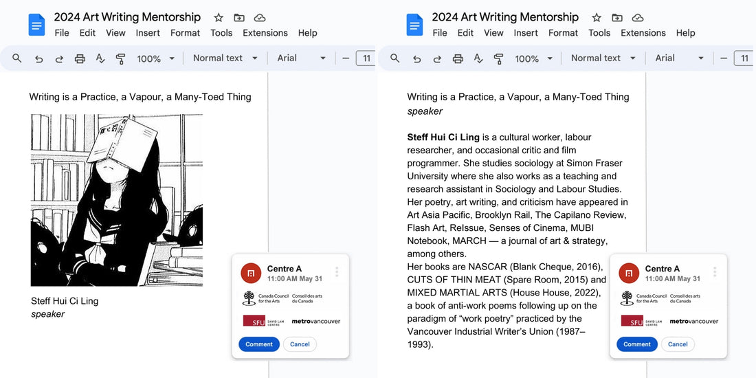 Steff Hui Ci Ling - Preambling the art workers’ inquiry